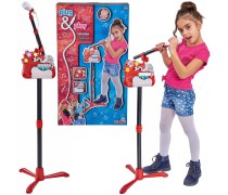 Vaikiškas mikrofonas su stovu 2in1 ir MP3 jungtimi | Plug and Play | Simba 6834432